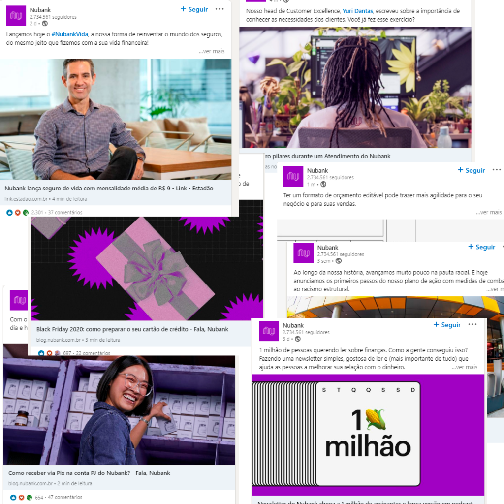 Nubank Linkedin posts 